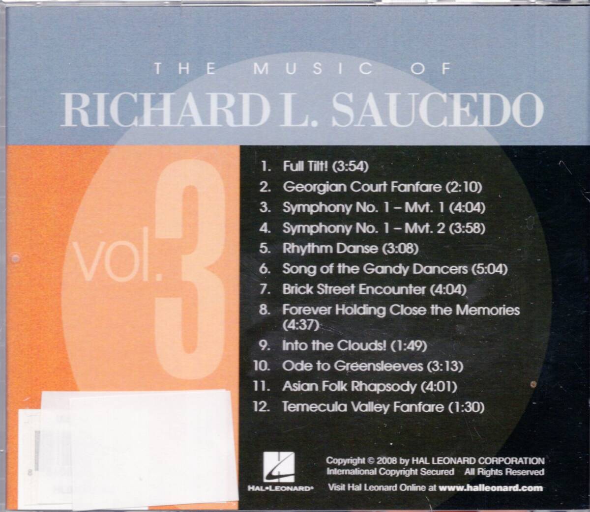 b404　　THE MUSIC OF RICHARD L.SAUCED Vol.3 _画像2