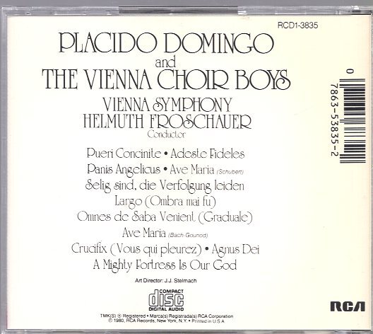 Placido Domingo And The Vienna Choir Boys*, Wiener Symphoniker Placido Domingo And The Vienna Choir Boys_画像2