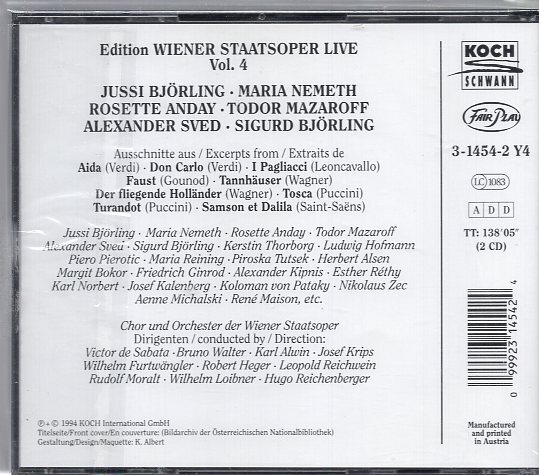 Edition WIENER STAATSOPER LIVE Vol.4 (2CD)の画像2