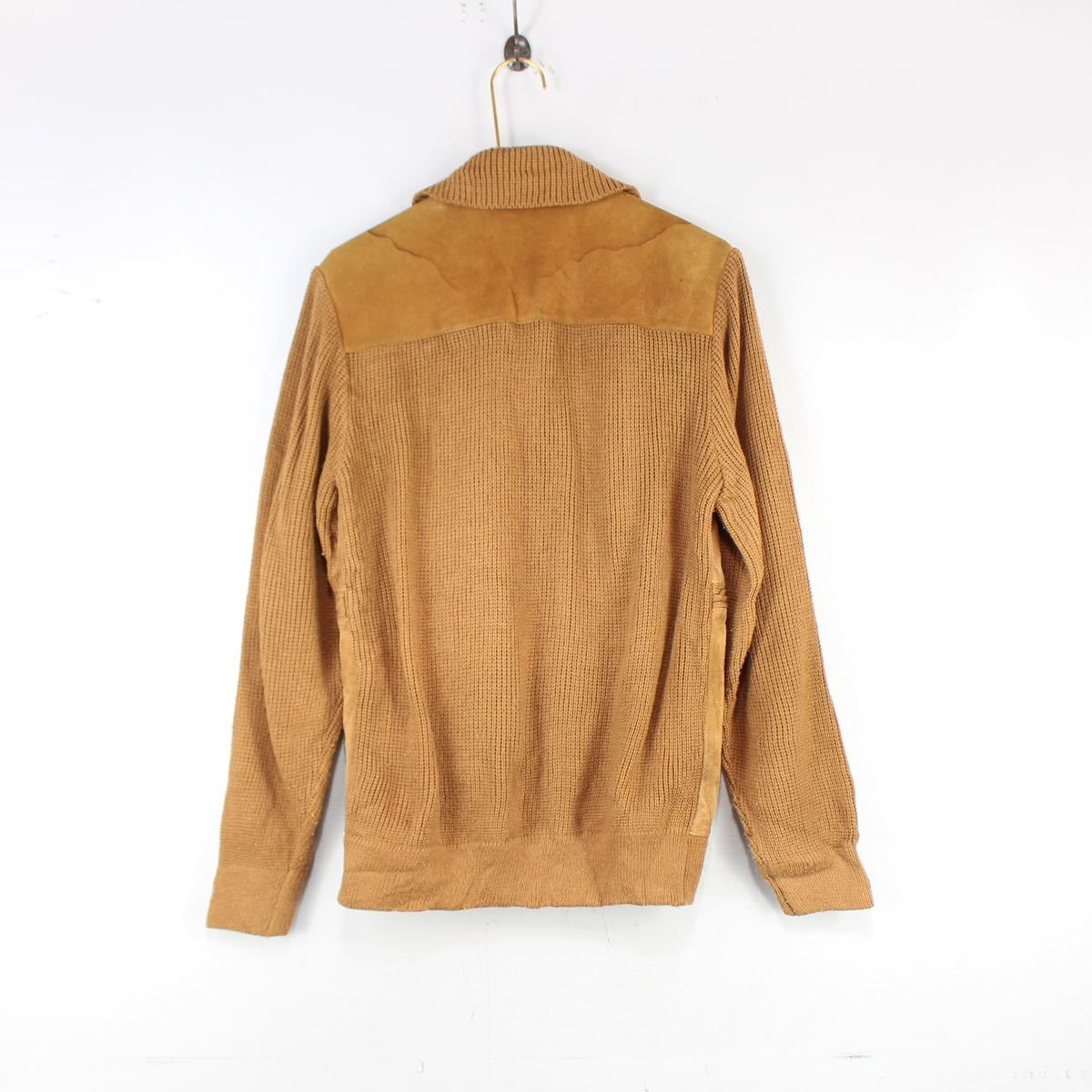 USA VINTAGE fingerhut fashions KNIT SWITCHED LEATHER BLOUSON/アメリカ古着ニット切替レザーブルゾン_画像5