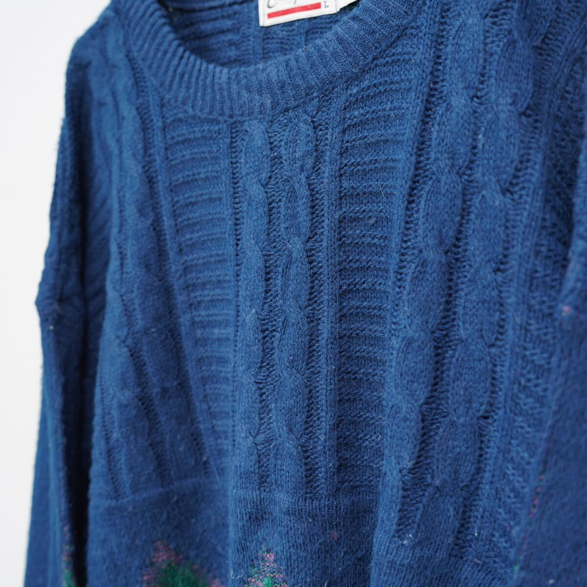 USA VINATGE CheckpoinT DIAMOND DESIGN KNIT MADE IN USA/アメリカ古着ダイアモンドデザインニット