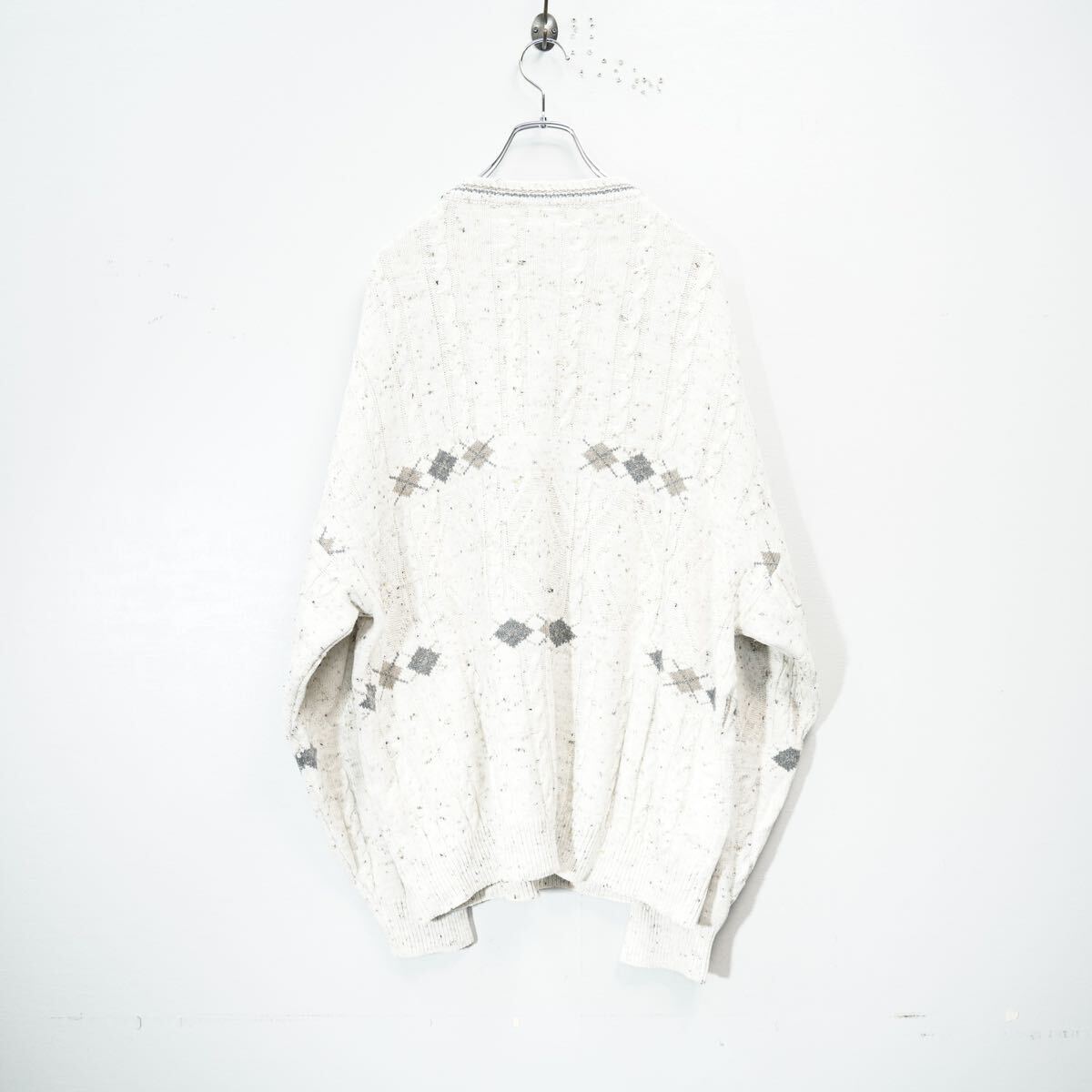 EU VINTAGE R.I.V PATTERNED DESIGN KNIT MADE IN ITALY/ヨーロッパ古着柄デザインニット_画像5