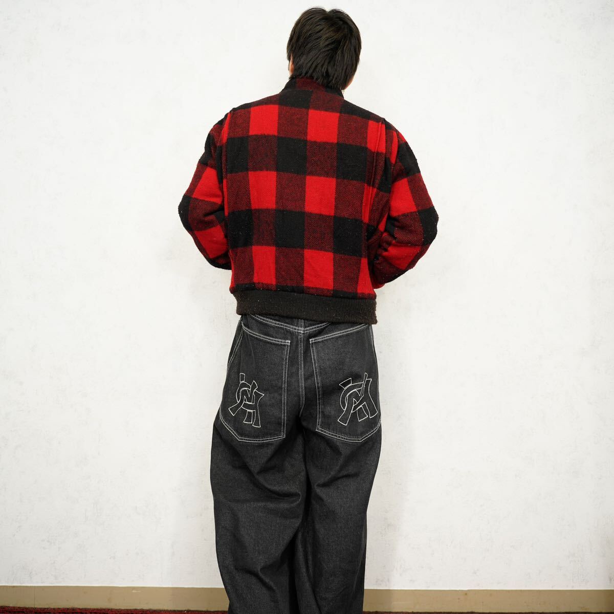 USA VINTAGE Woolrich CHECK PATTERNED ZIP WOOL BLOUSON USA VINTAGE Woolrich CHECK PATTERNED ZIP WOOL BLOUSON