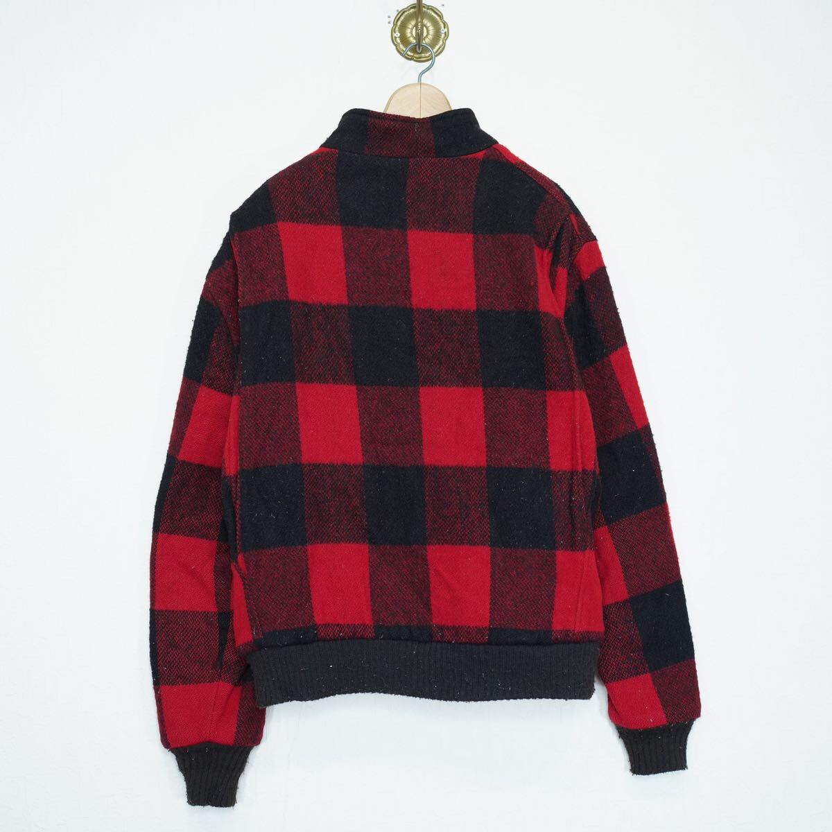 USA VINTAGE Woolrich CHECK PATTERNED ZIP WOOL BLOUSON USA VINTAGE Woolrich CHECK PATTERNED ZIP WOOL BLOUSON