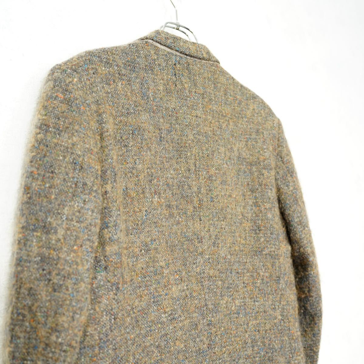 *SPECIAL ITEM* EU VINTAGE MOHAIR LIKE WOOL DESIGN TAILORED JACKET/ヨーロッパ古着モヘアライクウールデザインテーラードジャケット_画像7