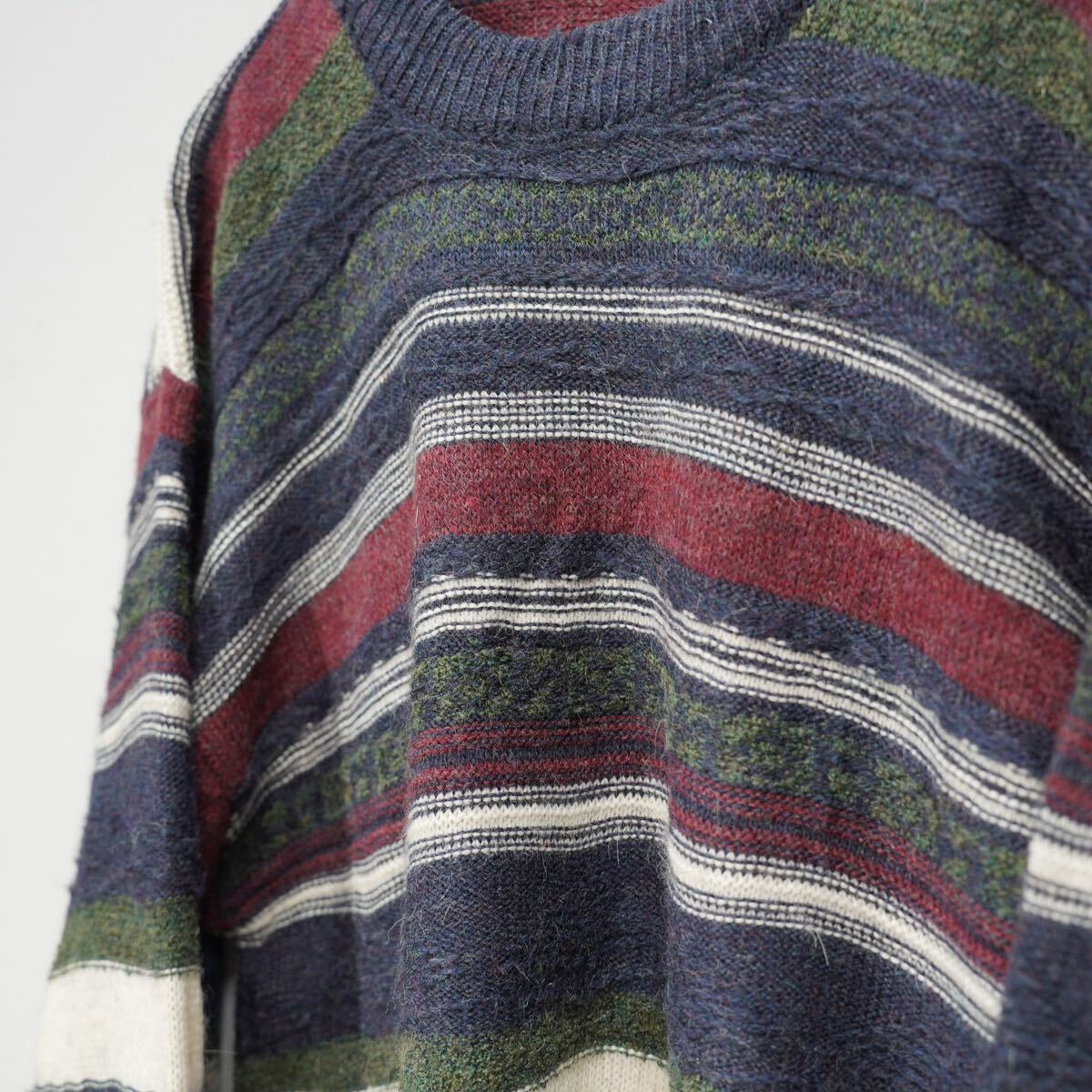 USA VINTAGE HAGGAR CASUALS PATTERNED DESIGN KNIT/アメリカ古着柄デザインニット