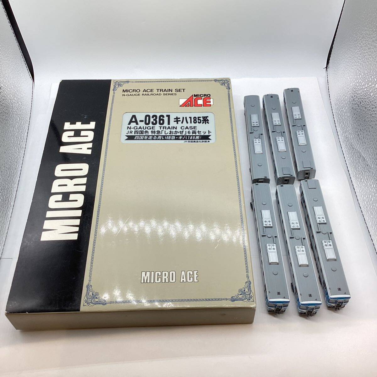 【22866】通電確認済み MICRO ACE Nゲージ A-0361 キハ185系 JR四国色 特急「しおかぜ」6両セット 現状渡し ケースあり 二次流通品_画像1