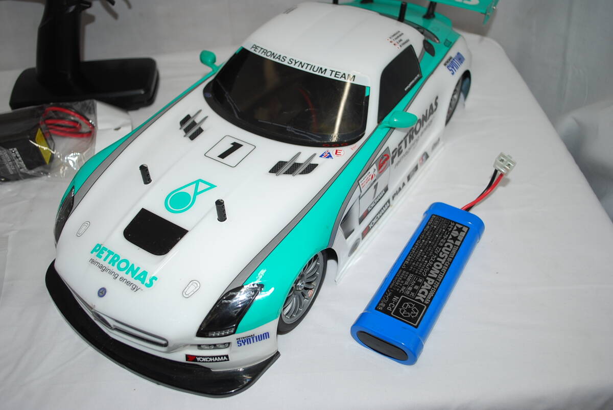 中古品 動作確認済 タミヤ エキスパートビルド PRO 1/10 電動RC ラジコン PETRONAS SYNTIUM RC TT-01シャーシ TYPE-E メルセデス・ベンツ の画像5