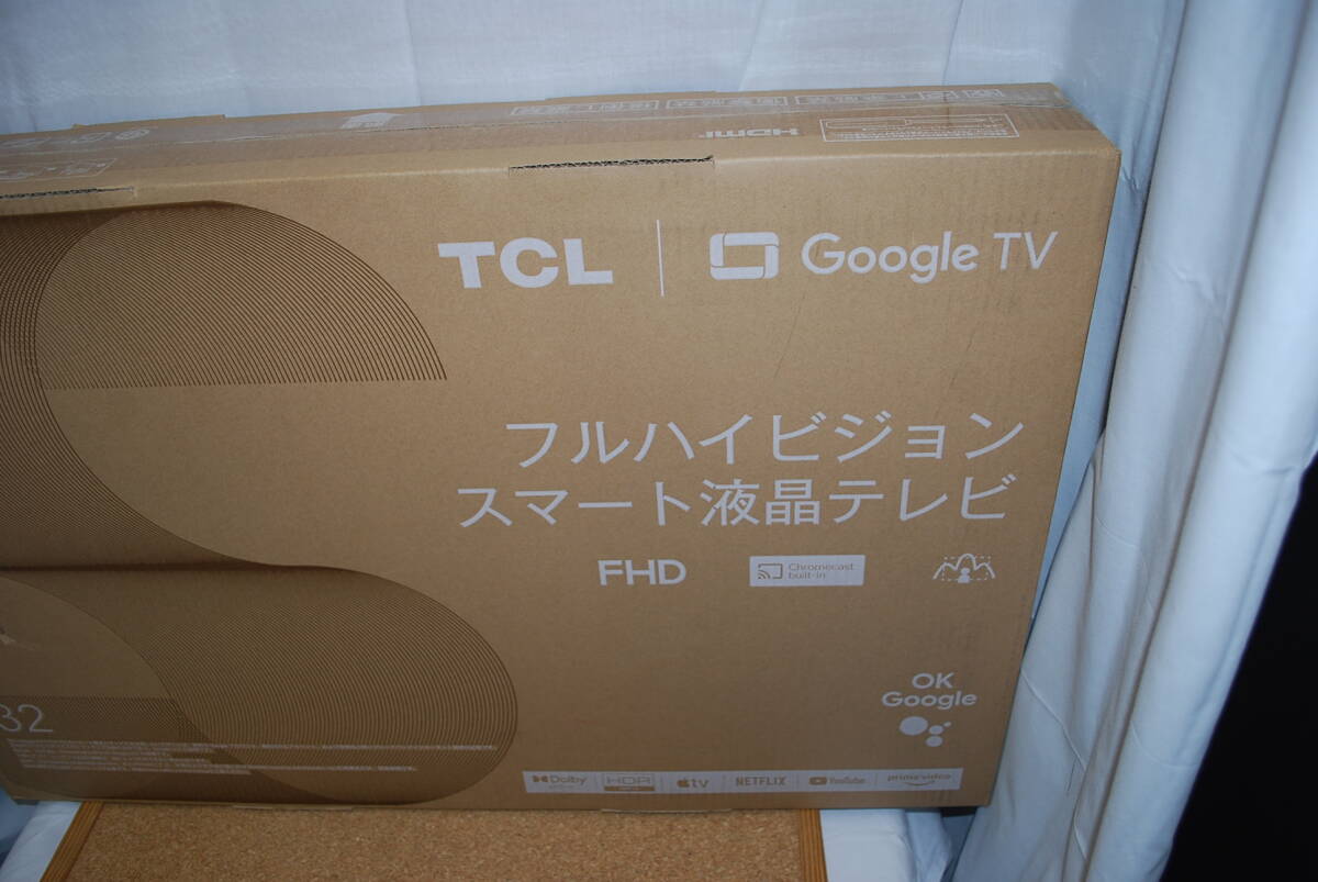 新品 未開封品 TCL 32L5AG 32型 地上 BS CSデジタル 2Kスマート液晶テレビ Google TV搭載 2024年 製造番号2308DTJ751517200975_画像3