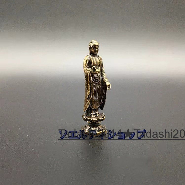 銅 仏教美術 阿弥陀如来立像 高さ：71mmの画像4