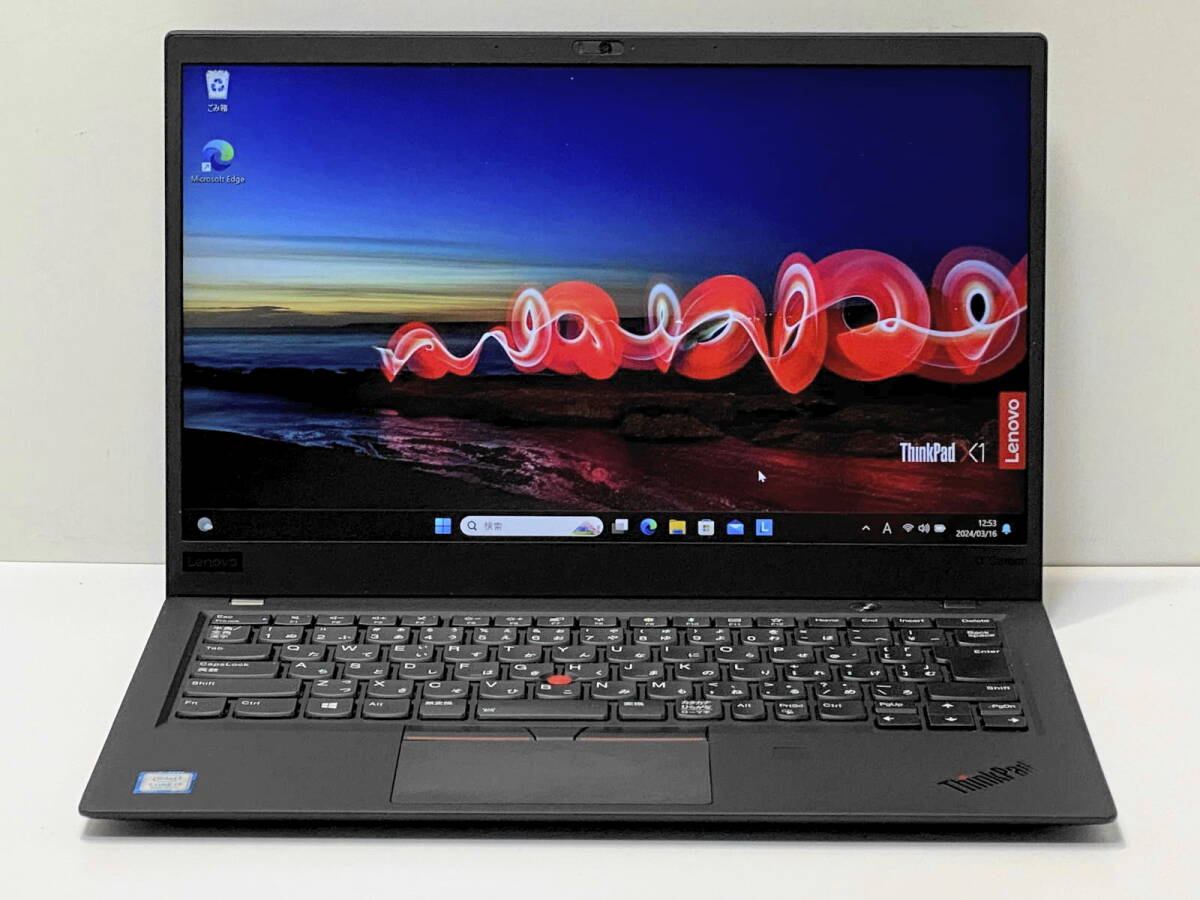 ★第8世代Core i7 ThinkPad X1 Carbon Gen6 Core i7 8550U 1.8GHz/16GB/NVMe512GB/WiFi/14.0FHD IPS/WIN11Pro64bit/2839hの画像6