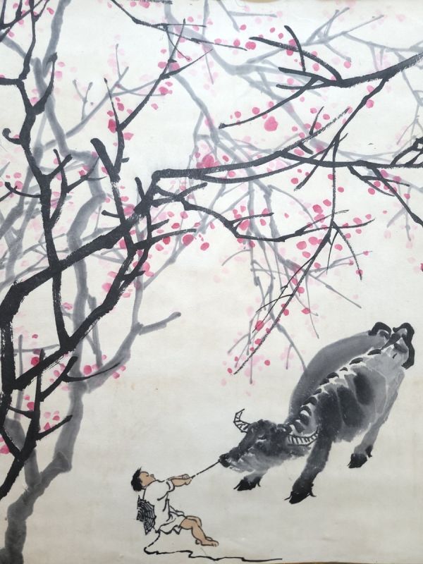 模写 肉筆 中国近現 代の有名な画家書道 家 画家李可染の書道作品!中古保証! 模写 肉筆 中国近現 代の有名な画家書道 家 画家李可染の書道