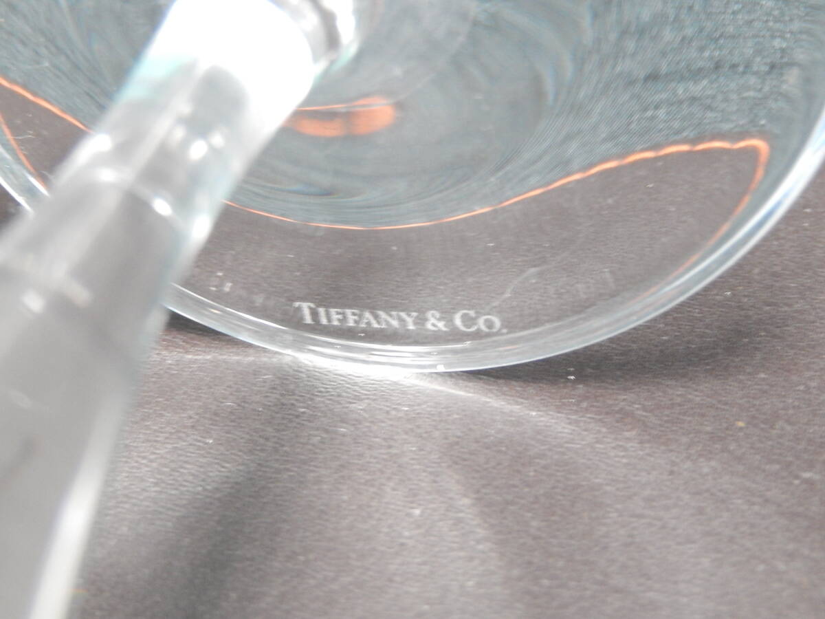 【管NI0315】1000円～ 美品 TIFFANY ティファニー シャンパングラス フローレット ペアグラス クリスタルグラス 箱付_画像5