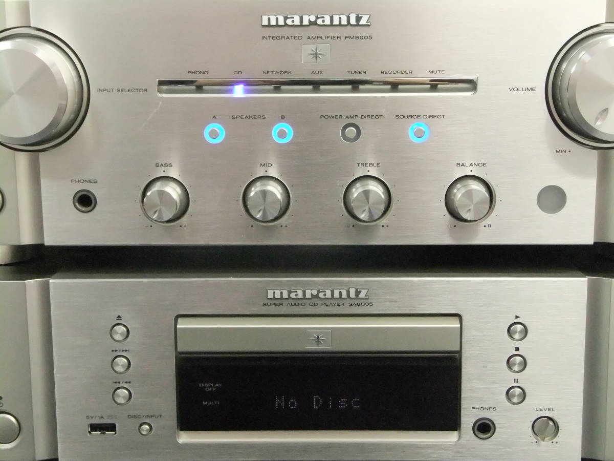 送料無料　Marantz　マランツ　SA8005　PM8005　SACD　プレイヤー　ステレオプリメインアンプ　2点セット　美品　管理番号D1　_画像2