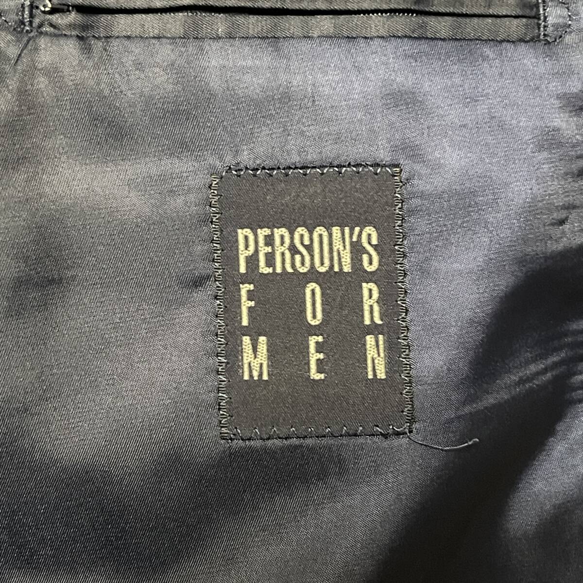 【アズーロ・エ・マローネ】PERSONS FOR MEN ジャケット A6 M 紺 ネイビー ブラウン 茶 パーソンズ / 紺ブレ_画像6