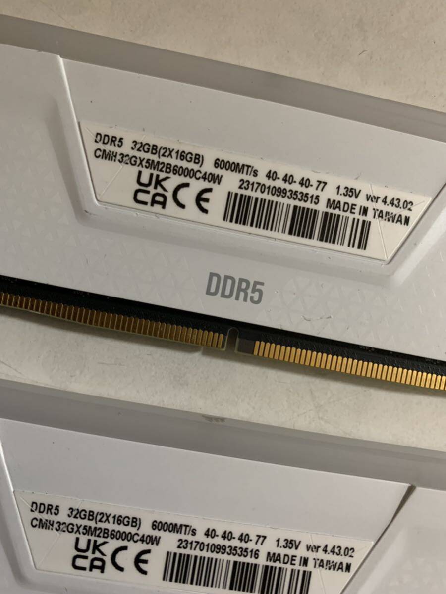 CORSAIR DDR5-6000MT/s 32GB ホワイト [16GB×2枚]_画像4