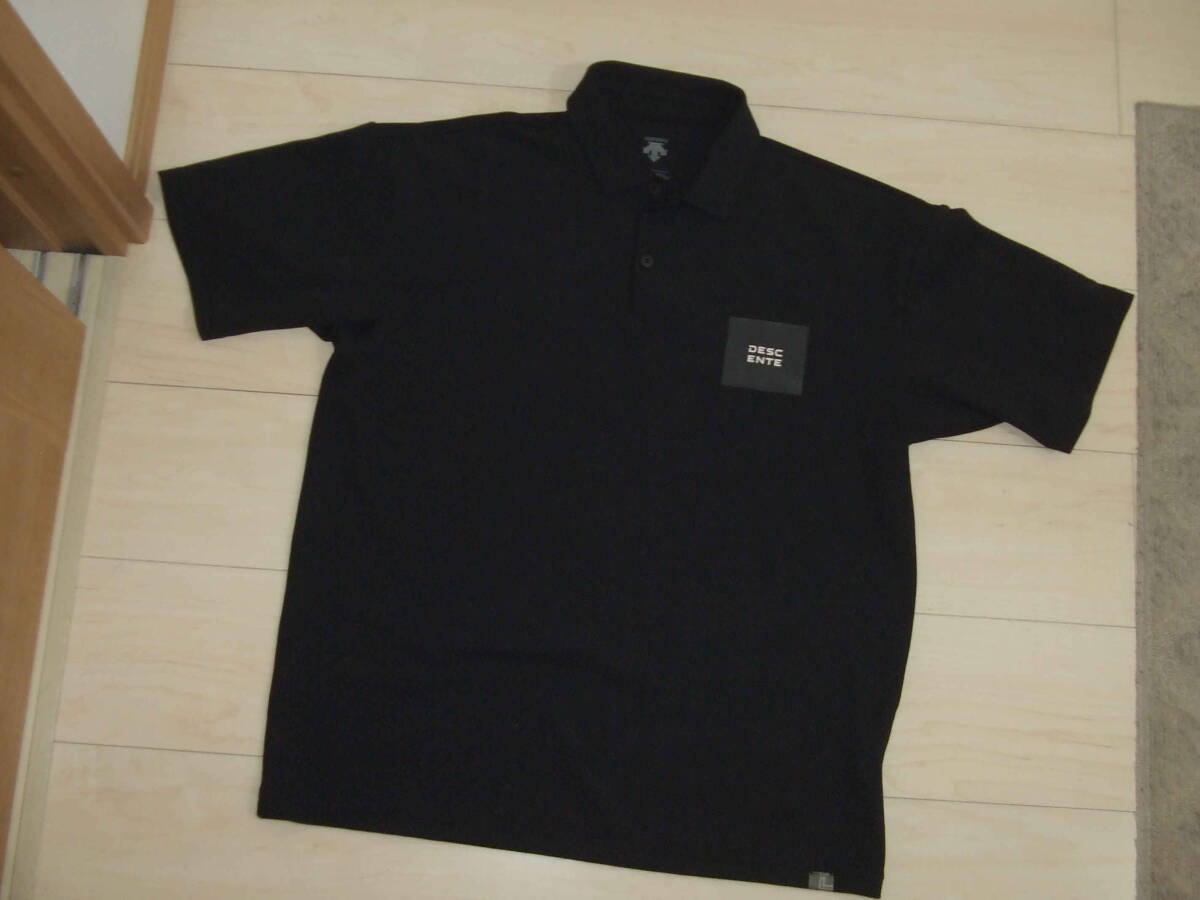 処分！￥100～デサント DAYS Ｍサイズ 半袖ポロシャツ DMMRJA78 ブラック 中古良品の画像2