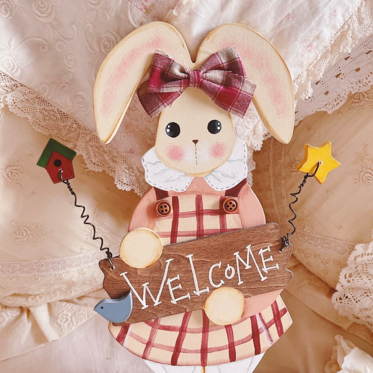 お値下げ トールペイント うさぎちゃん 昭和レトロ ハンドメイド お値下げ トールペイント うさぎちゃん 昭和レトロ ハンドメイド