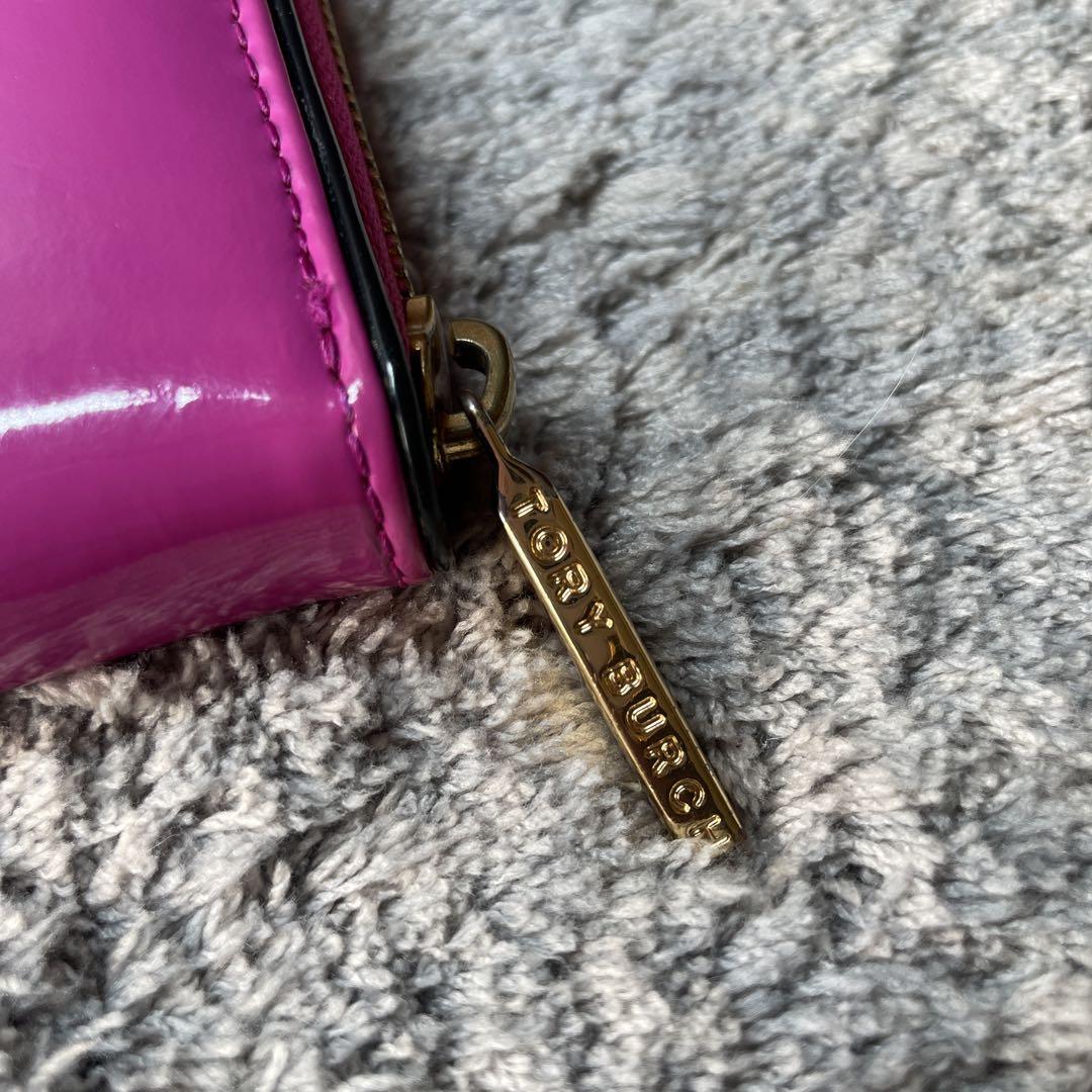 TORY BURCH トリーバーチ 長財布 ラウンドファスナー エナメル