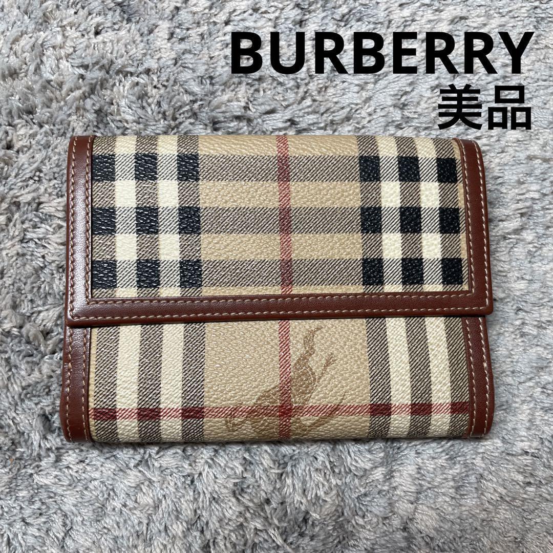 美品 BURBERRY バーバリー 折り財布 ノバチェック｜Yahoo!フリマ（旧 