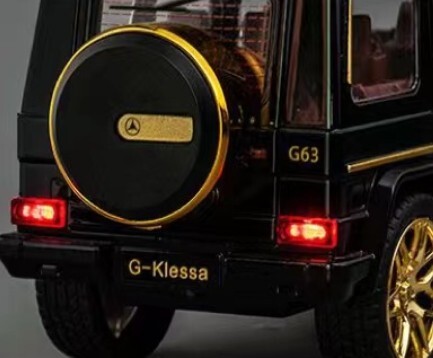 ☆彡高級☆彡 1:24 メルセデスベンツ大 G63 合金車 模造実車モデル 装飾オフロード車 子供 大人 SUV カーショップ コレクター 0077黒_画像5