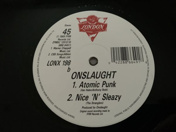 LP レコード ◆ Onslaught オンスロート / Welcome To Dying / LONX 198 / UK盤 Thrash, Heavy Metal スラッシュ・メタルの画像5