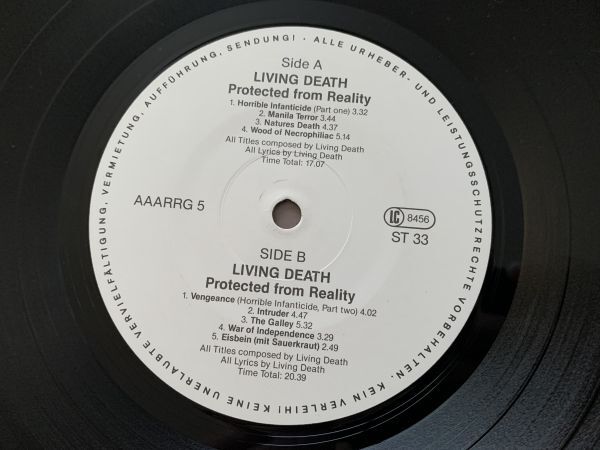 LP レコード ◆ LIVING DEATH リヴィング・デス / PROTECTED FROM REALITY / AAARRG 5 / Germany Thrash ジャーマン・スラッシュ・メタル_画像7