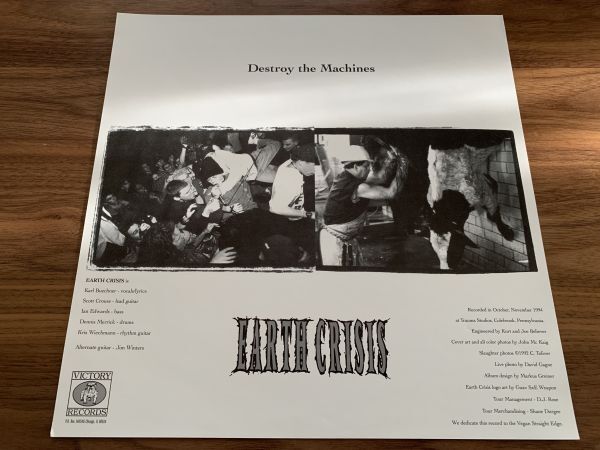 LP レコード ◆ EARTH CRISIS アース・クライシス / Destroy The Machines / VR 22 / USオリジナル盤 Victory Records_画像4