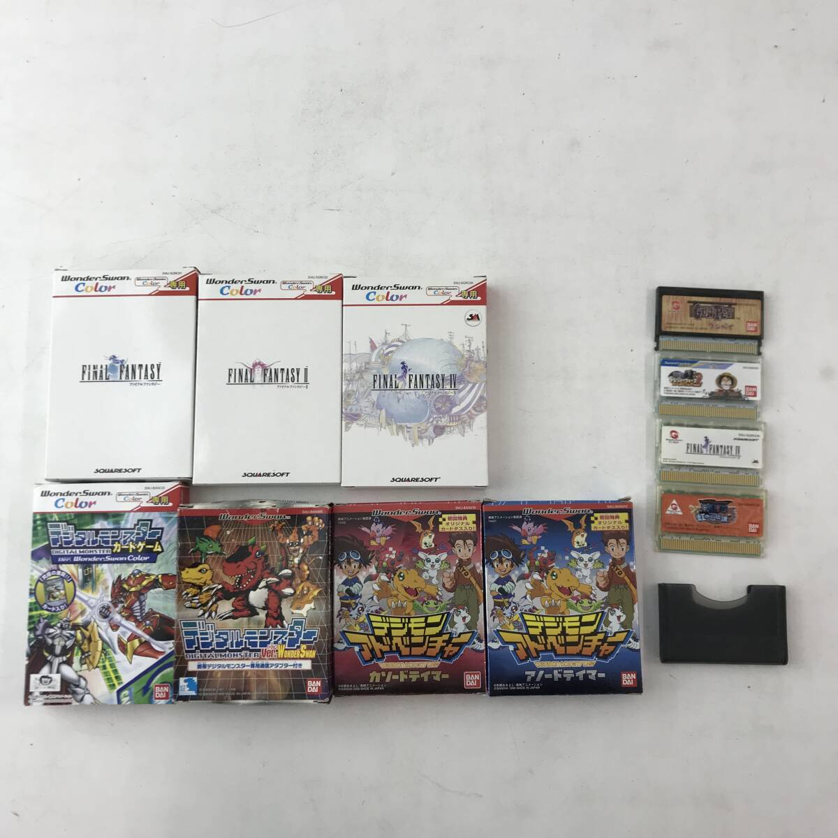 [1 jpy ~] WonderSwan Color, WonderSwan soft set sale Final Fantasy, digimon adventure,etc.[ junk ]