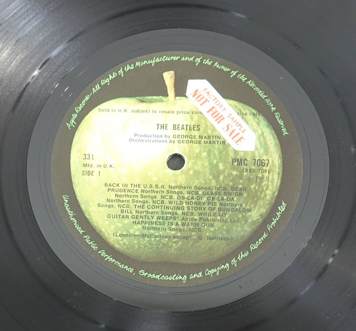 1st 見本盤! 極美盤! UK Original 初回 APPLE PMC 7067-8 NO EMI 0025063 White Album / The Beatles MAT: 1/1/1/1+完品の画像6