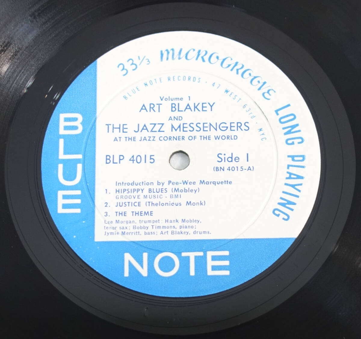 極美! US BLUE NOTE BLP 4015 完全オリジナル At the Jazz Corner of the World / Art Blakey 63rd/DG/RVG/EAR/No Rの画像7
