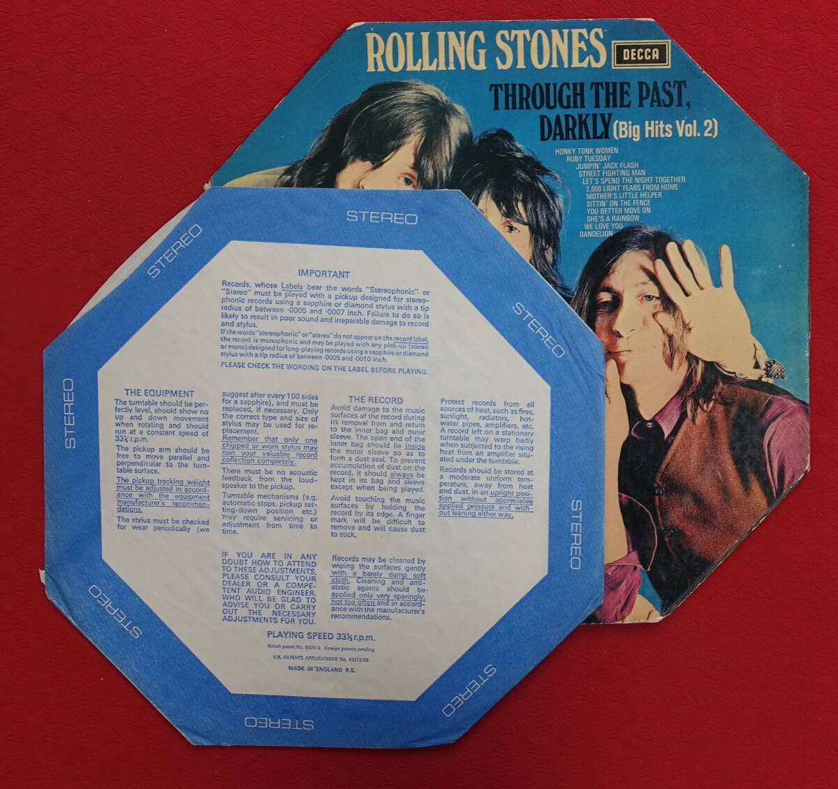 UK Origjnal 初回 DECCA SKL 5019 Through the Past Darkly / The Rolling Stones MAT: 1W/2W_画像5