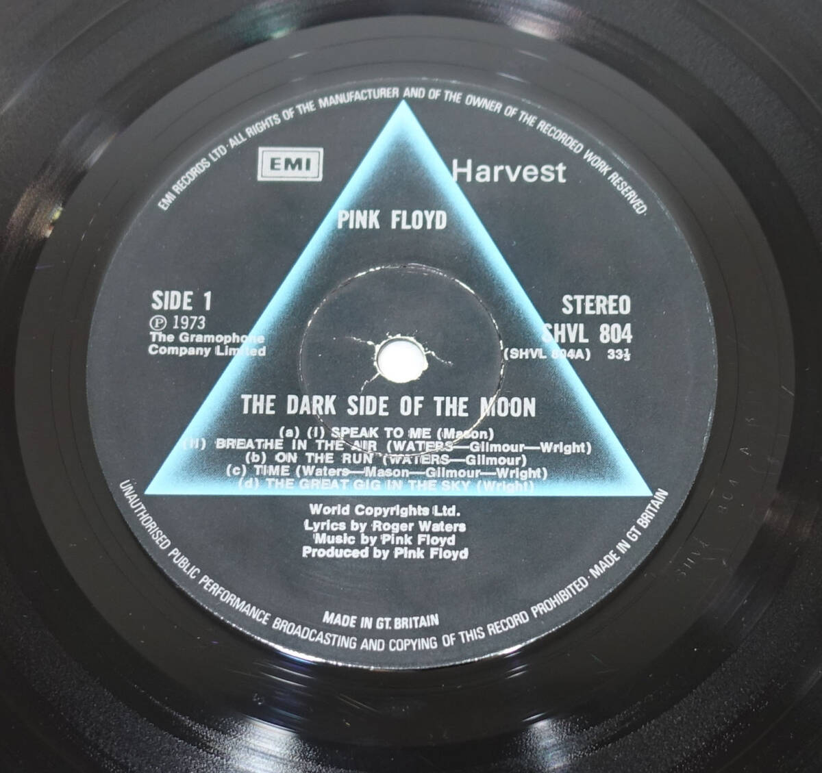 極上品! UK Original HARVEST SHVL 804 The Dark Side of The Moon / Pink Floyd MAT: A3/B3+完品の画像7