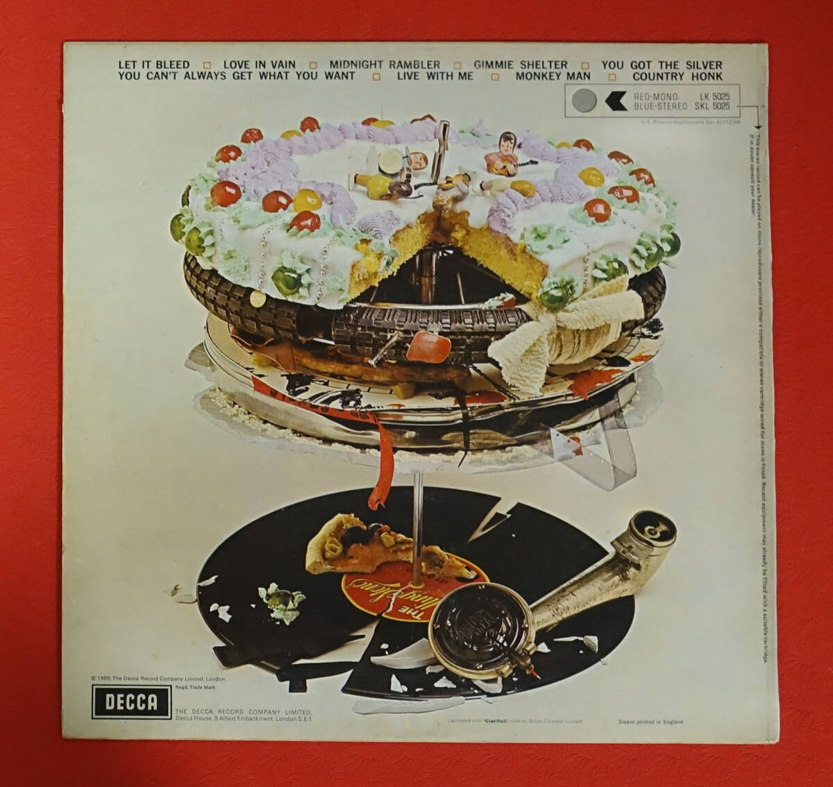 極美! UK Original 初回 DECCA LK 5025 LET IT BLEED / The Rolling Stones MAT: 2A/2A+Poster+完品の画像2