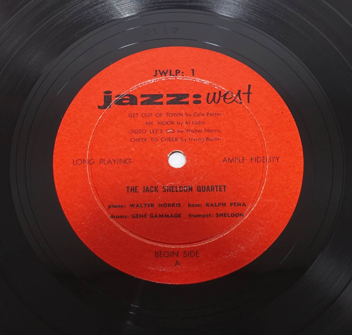 超レア! US Jazz: West JWLP 1 オリジナル Get Out of Town…/ The Jack Sheldon Quartet DG/Flat Edgeの画像7