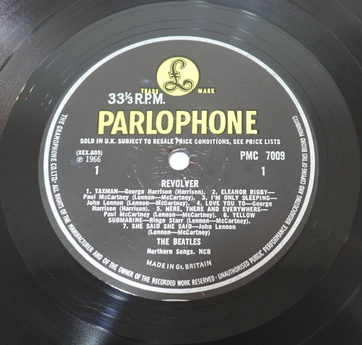 美盤! UK Original 初回 Parlophone PMC 7009 REVOLVER / The Beatles MAT: 2/2の画像7