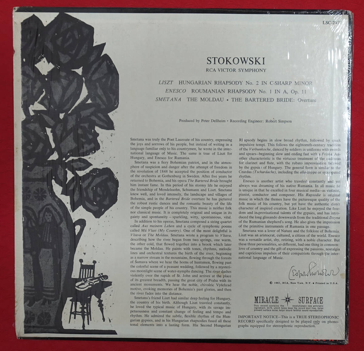 米RCA LSC 2471 Shaed-Dogレーベル RHAPSODIES レオポルド・ストコフスキーの画像2