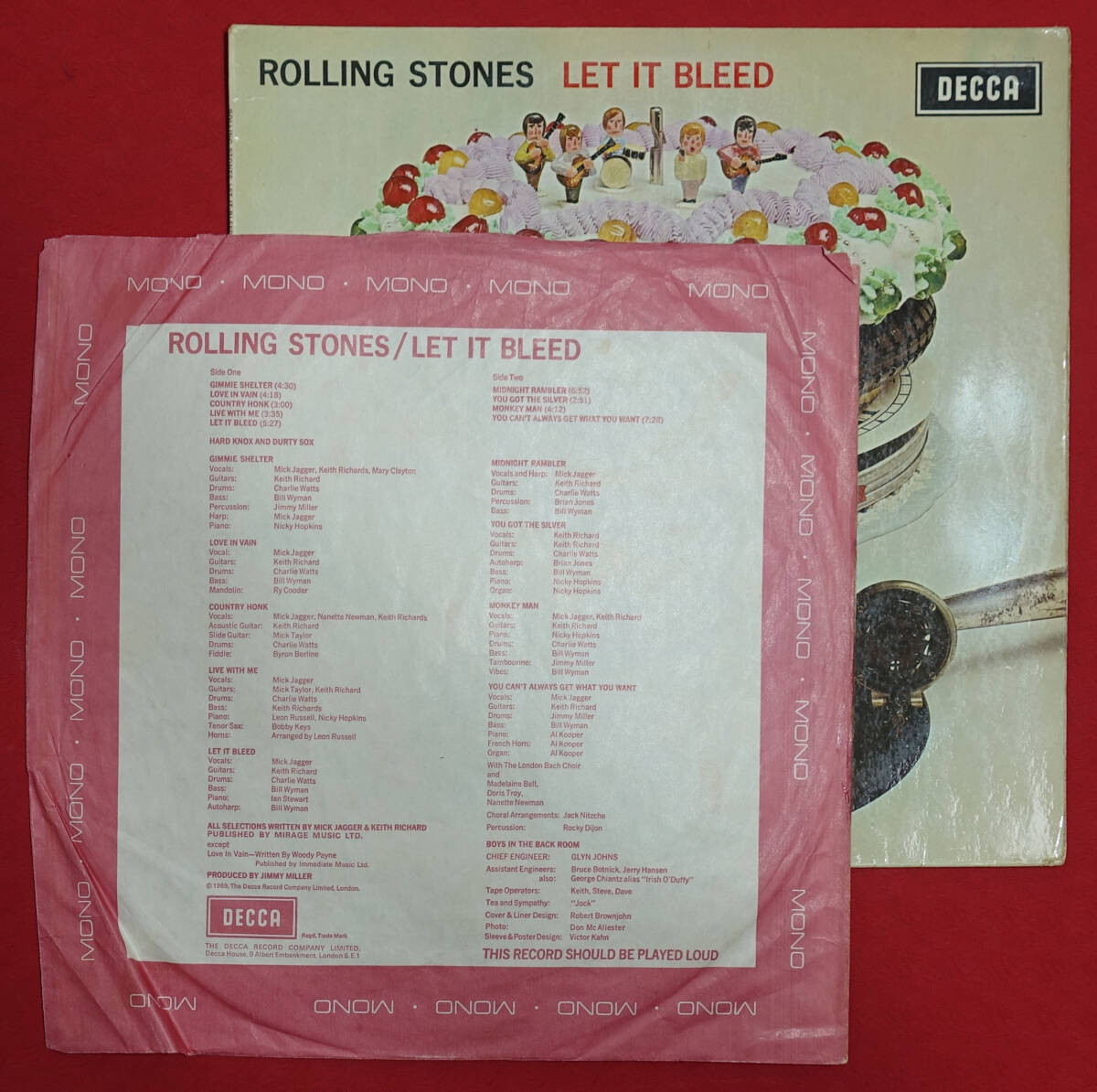 極美! UK Original 初回 DECCA LK 5025 LET IT BLEED / The Rolling Stones MAT: 2A/2A+Poster+完品の画像7