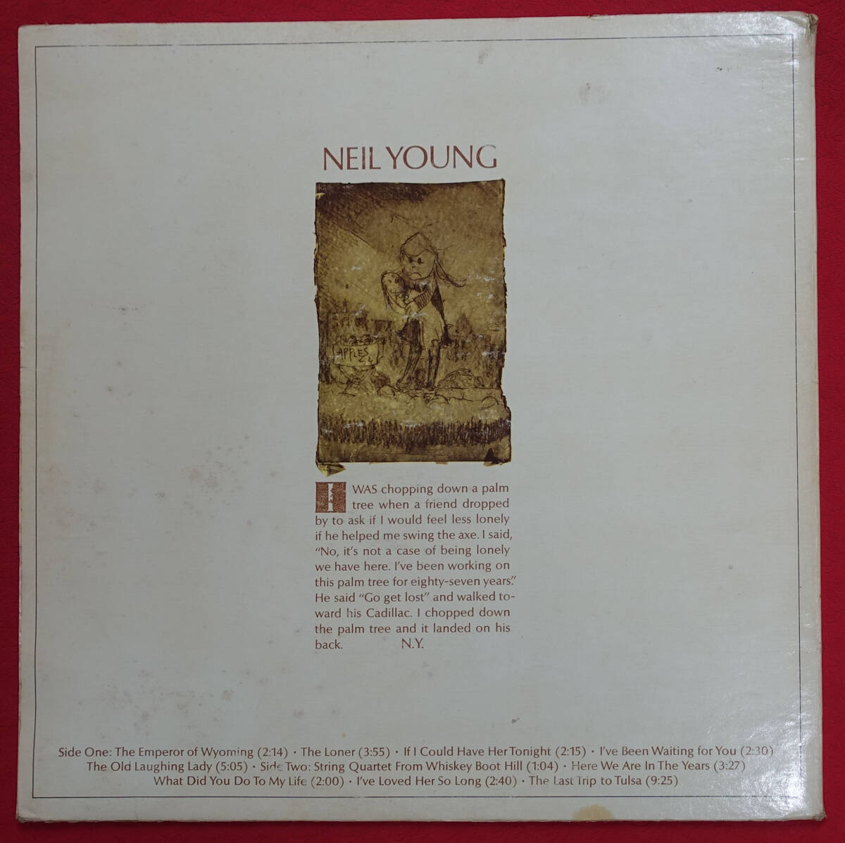 極美! US REPRISE RS 6317 完全オリジナル Neil Young 1st Album MAT: 1B/1Bの画像2