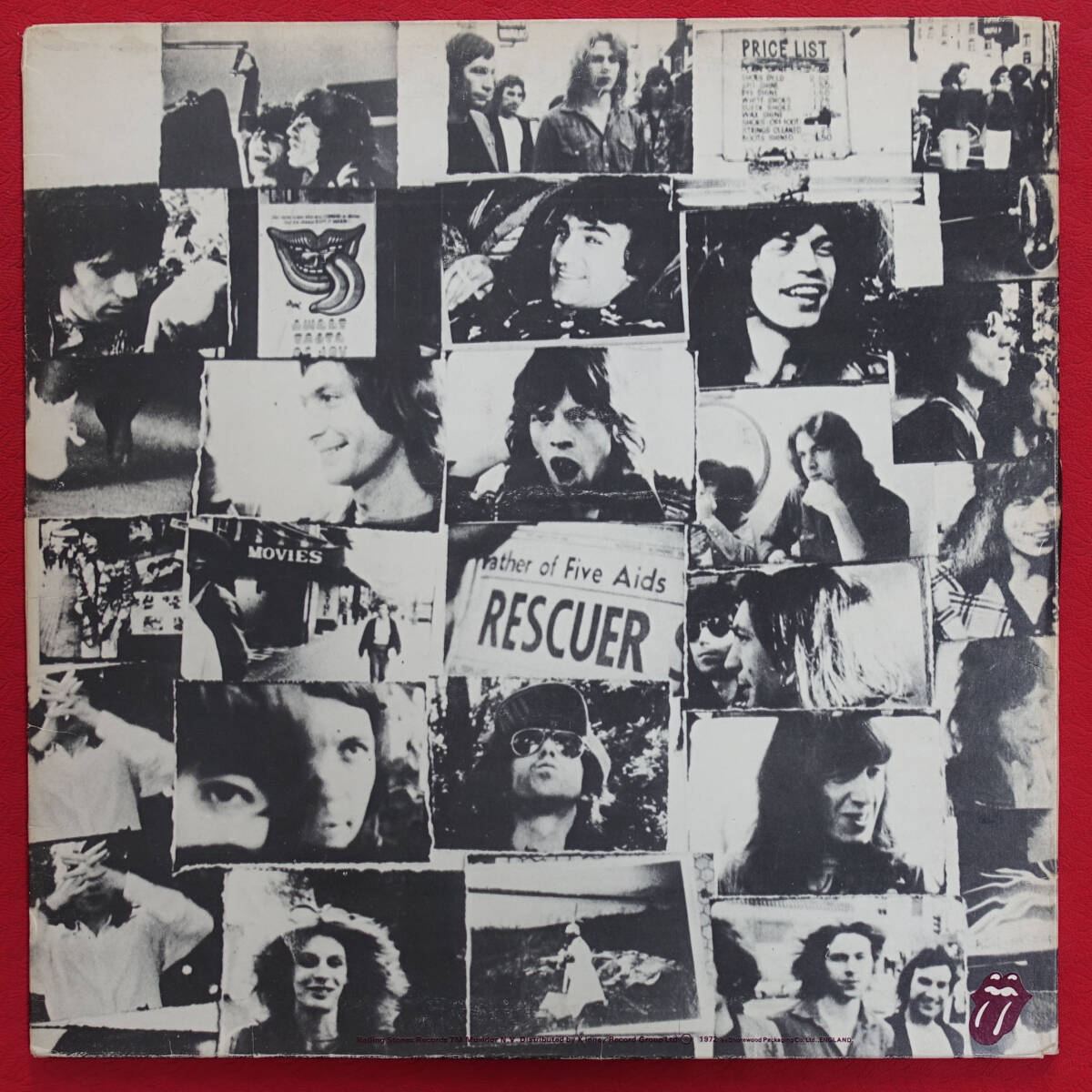 最初期! 極上品! UK Original 初回 COC 69100 EXILEON MAIN ST / Rolling Stones MAT: A1/B1/C1/D2+7inch EP+Poster Cardsの画像2