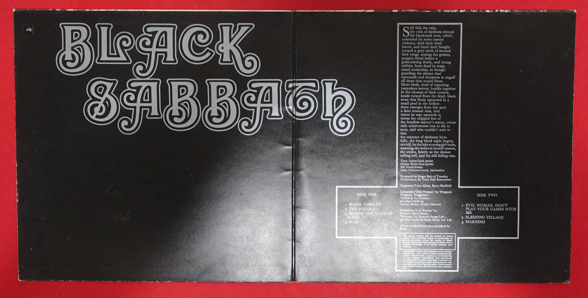 UK Original 初回 VERTIGO Big Swirl 847903 Black Sabbath 1st Album MAT: 1Y1/2Y1 完品_画像4