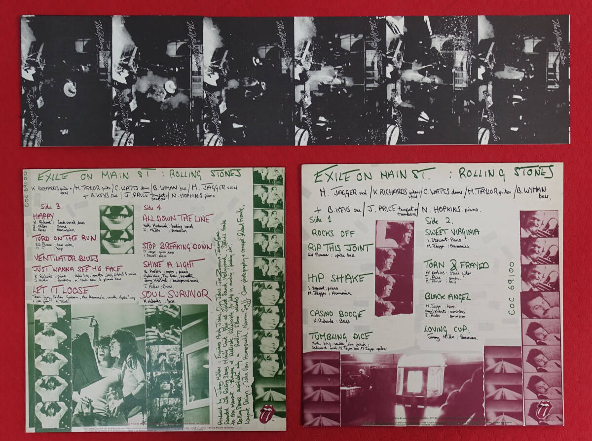 最初期! 極上品! UK Original 初回 COC 69100 EXILEON MAIN ST / Rolling Stones MAT: A1/B1/C1/D2+7inch EP+Poster Cardsの画像5