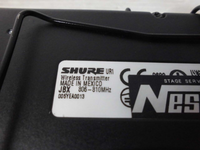 3-597♀SHURE/シュアー トランスミッター ボディパック送信機 UR1-JBX♀_画像6