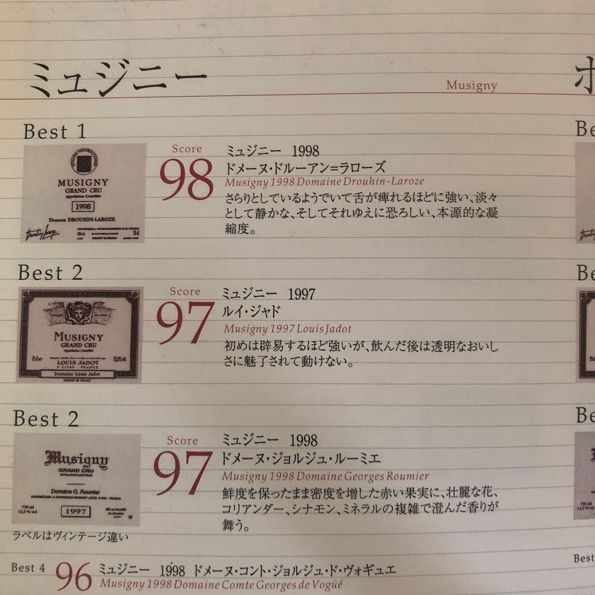 ドルーアン ラローズ ミュジニー 2003年　domaine drouhin-larose MUSIGNY Grand Cruい_画像6