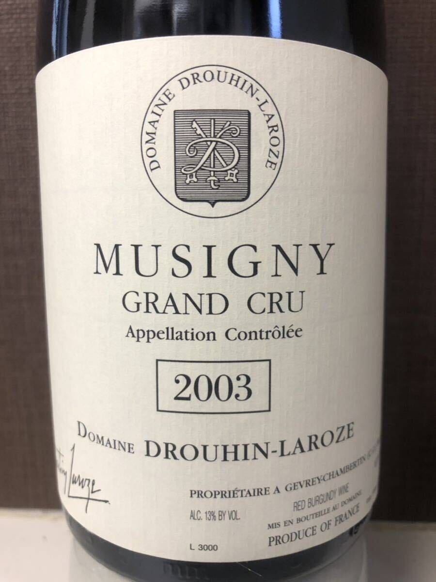 ドルーアン ラローズ ミュジニー 2003年　domaine drouhin-larose MUSIGNY Grand Cruい_画像1