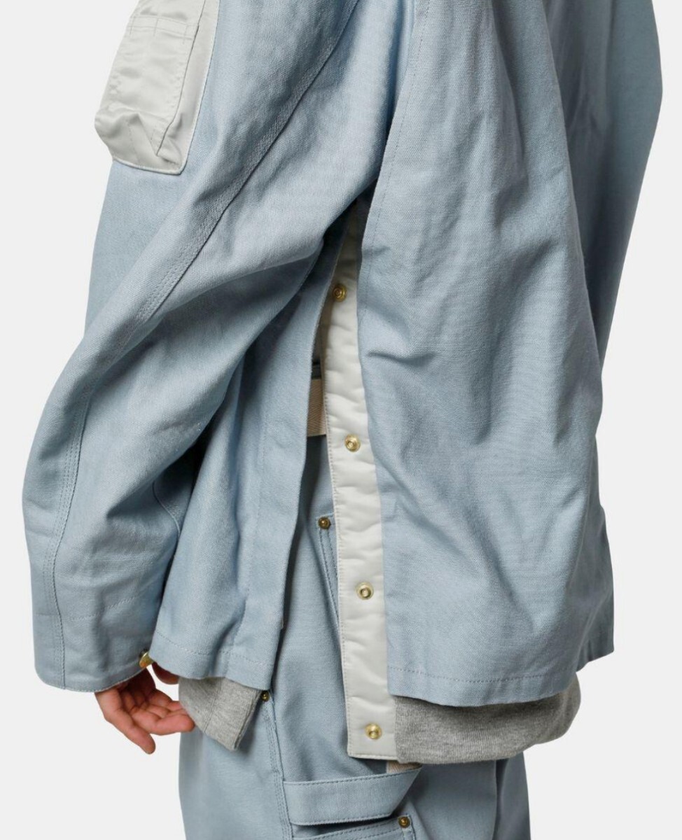 【新品未使用】正規品 ハンガー タグ付き sacai CARHARTT WIP CANVAS X MA-1 JACKET MICHIGAN Light Blue サイズ２ M サカイ カーハート_画像4