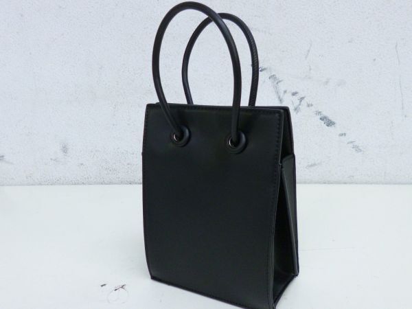 S119-N36-1053 MOUSSY ショルダーバッグ ハンドバッグ レディース ブラック H約20×W約15×D約7cm 現状品①_画像3