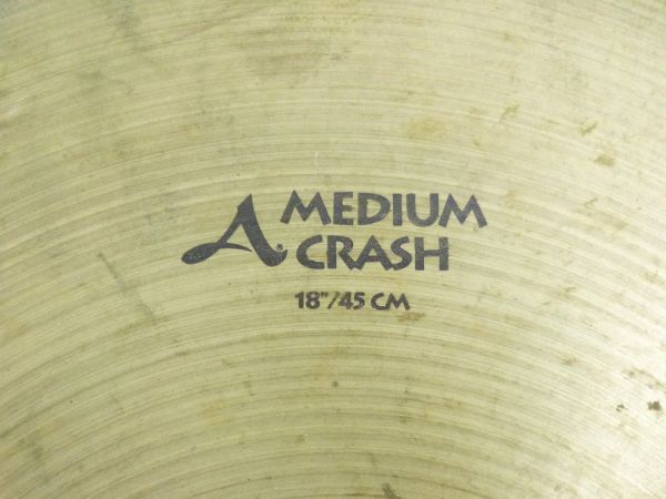 U012-S3-13640 Avedis ZILDJIAN MEDIUM Crash 18 45cm ジルジャン クラッシュシンバル 現状品①_画像3