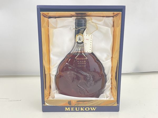 W308-N34-1322 MEUKOW ミュコー VSOP COGNAC コニャック 700ml 40% SUPERIOR ブランデー 現状品②_画像2