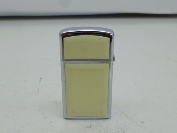 W533-N30-1477★ Zippo ジッポー スリム 帆船 パネル オイルライター 喫煙具 現状品①★_画像2